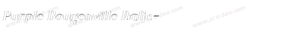 Purple Bougenville Italic字体转换